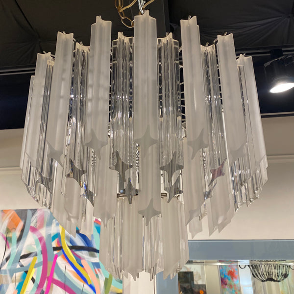 Mid century lucite sales chandelier