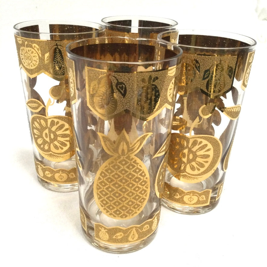 Set of 8 Vintage Highball Glasses by Culver in the Florentine