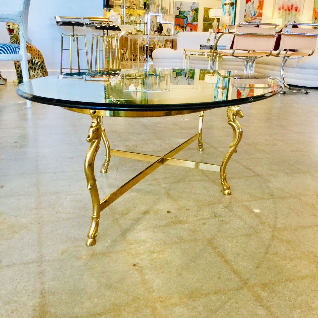Vintage Italian Brass Coffee Table - Park + Eighth