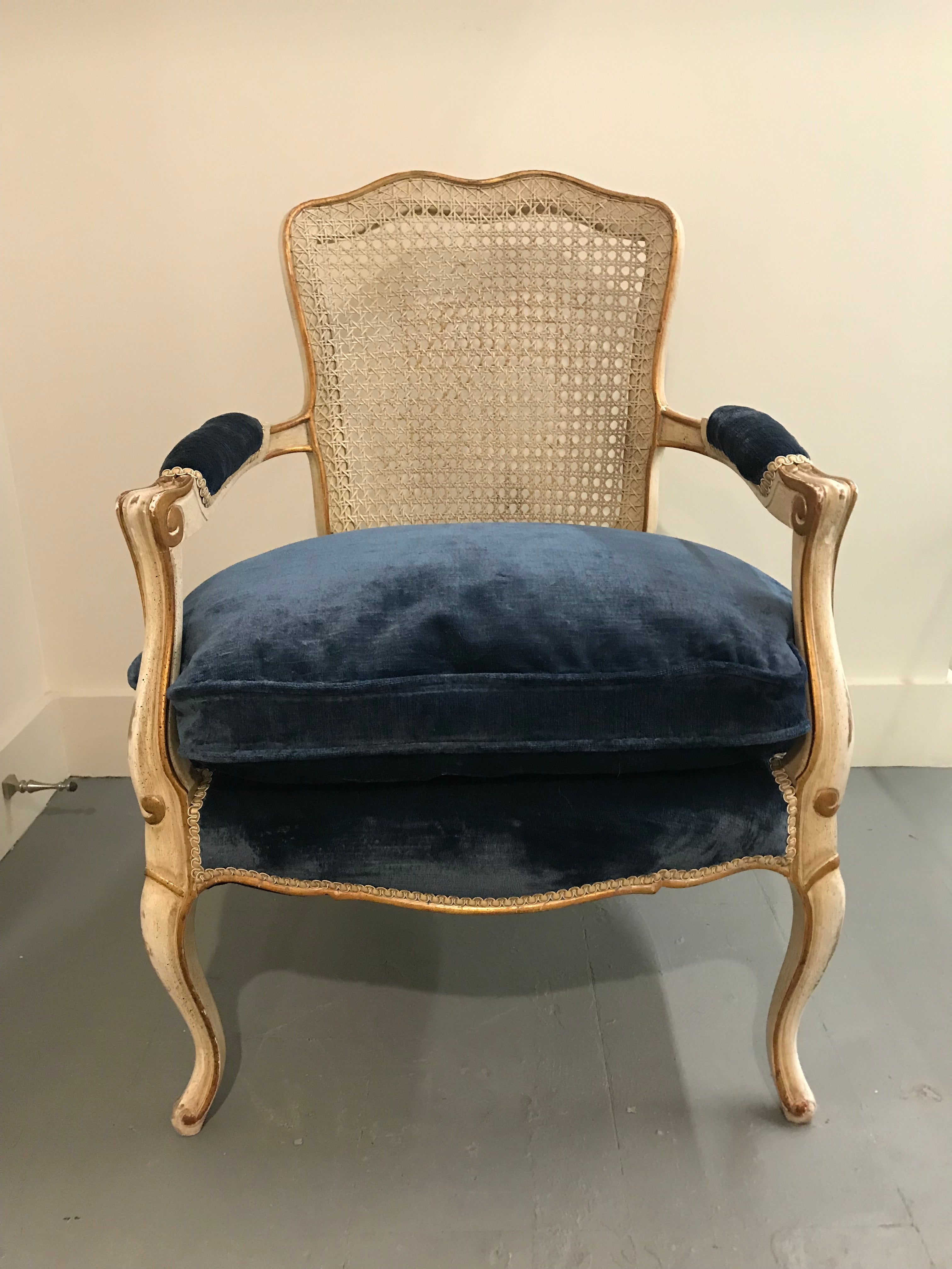 Mid-Century French Louis XVI Style Gilt Chair - Park + Eighth